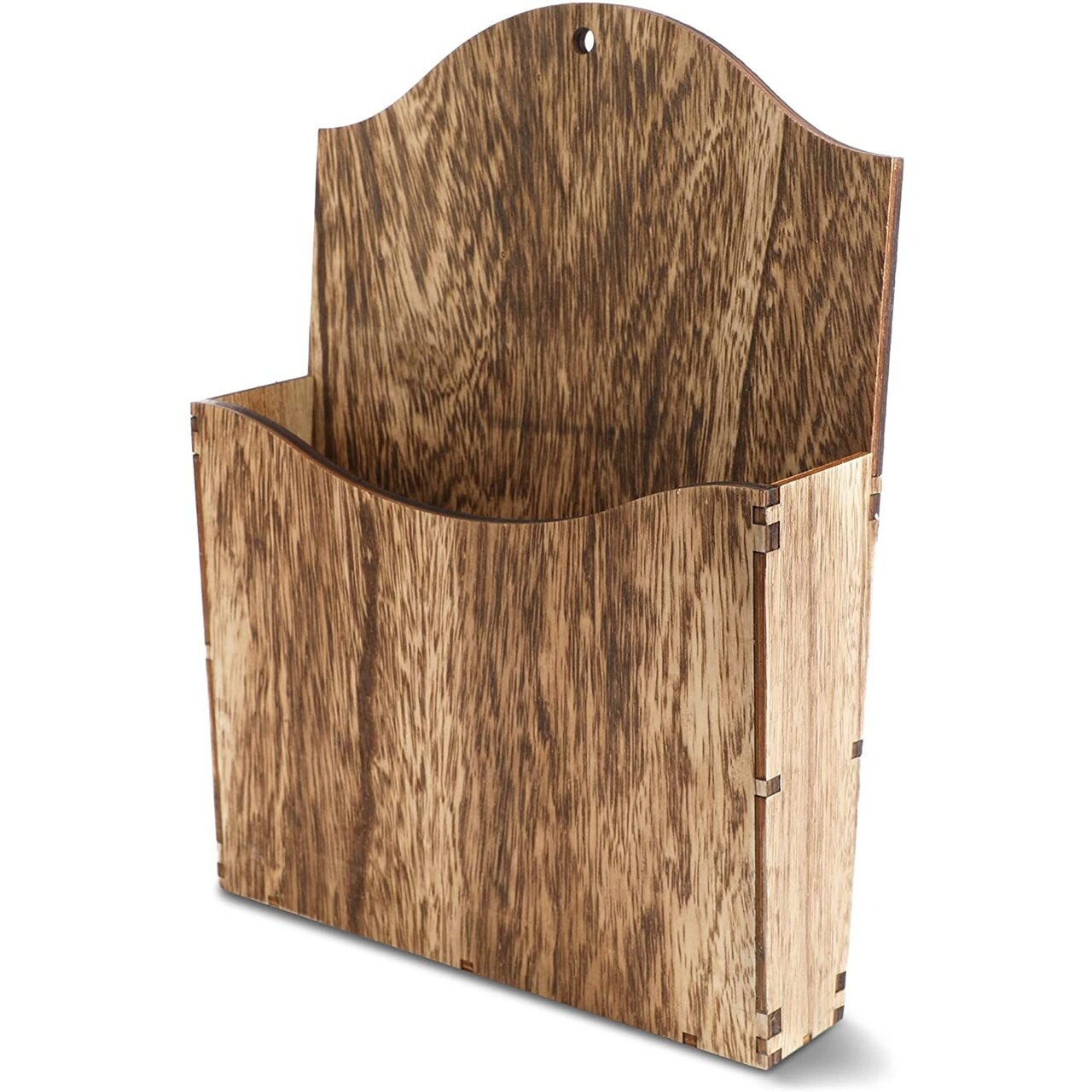 Juvale Wood Wall Magazine Rack - Versatile Mail Organizer & Magazine Holder - Slim Wall File Holder - Mountable Menu Basket - 11.6 x 8.7 x 2 in, Unfinished